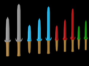 lowpolymedievalsowrds 3D Model