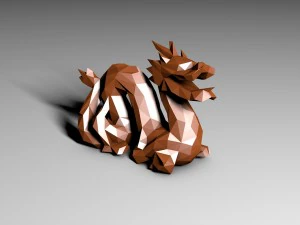lowpolycopperdragon 3D Принт Модель