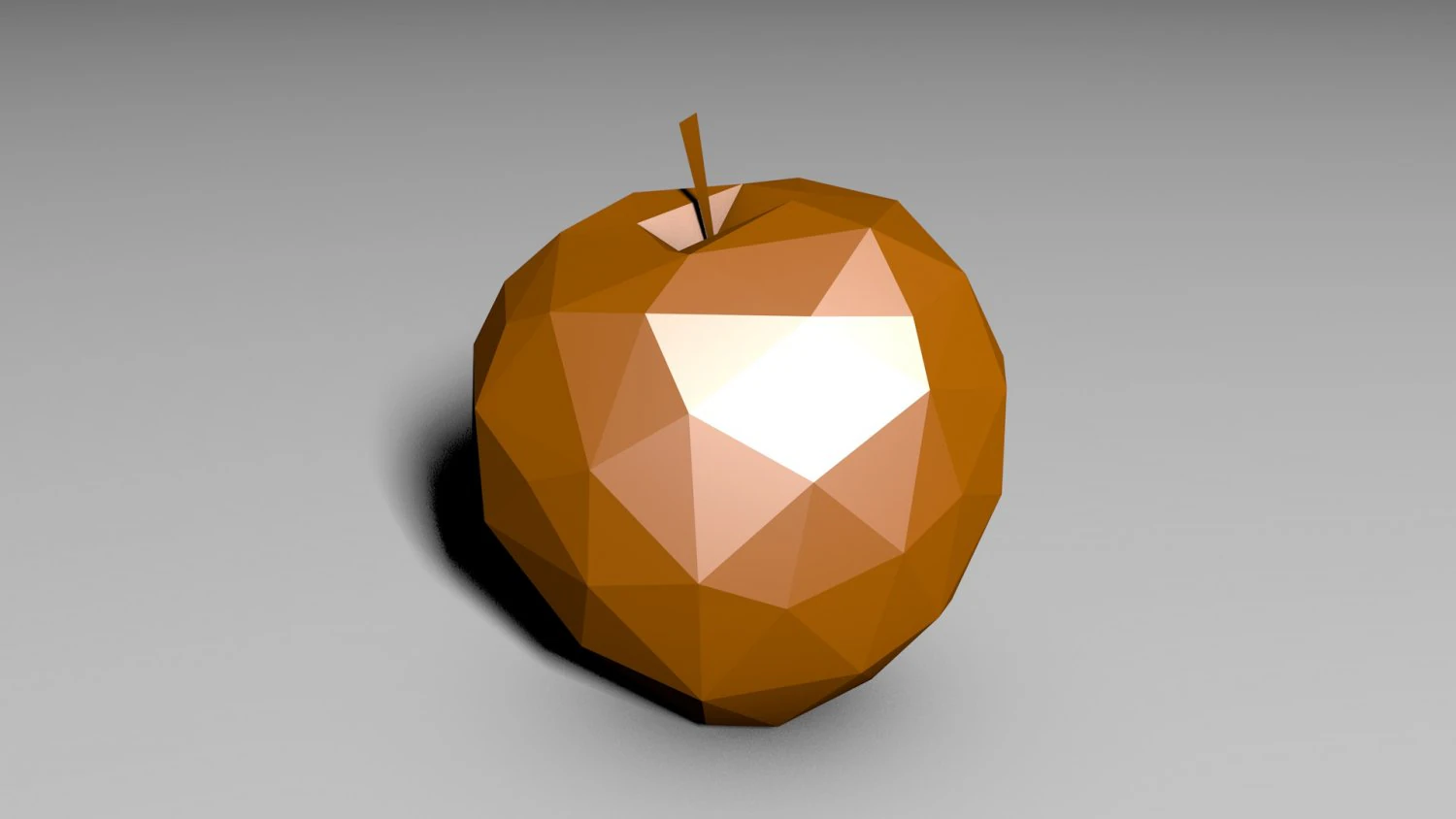 lowpolycopperapple 3D Model .c4d .max .obj .3ds .fbx .stl .blend 