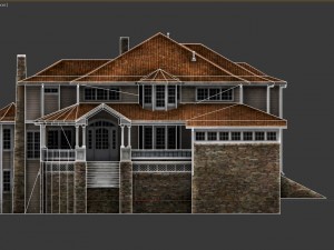 old luxury house low poly Modelo 3D