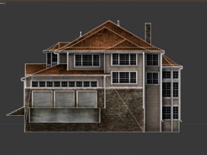 old luxury house low poly Modelo 3D