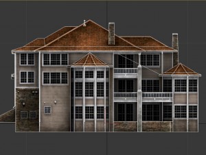 old luxury house low poly Modelo 3D