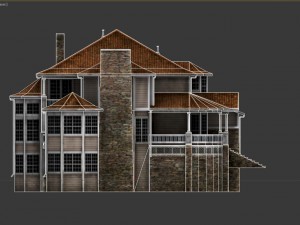 old luxury house low poly Modelo 3D