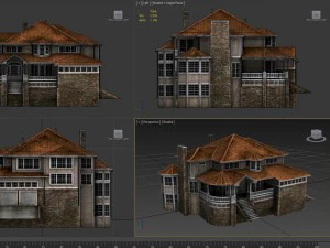 old luxury house low poly 3D Model