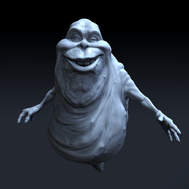 ghostbusters slimer high polygon Modèle 3D .c4d .max .obj .3ds .fbx .stl .blend 