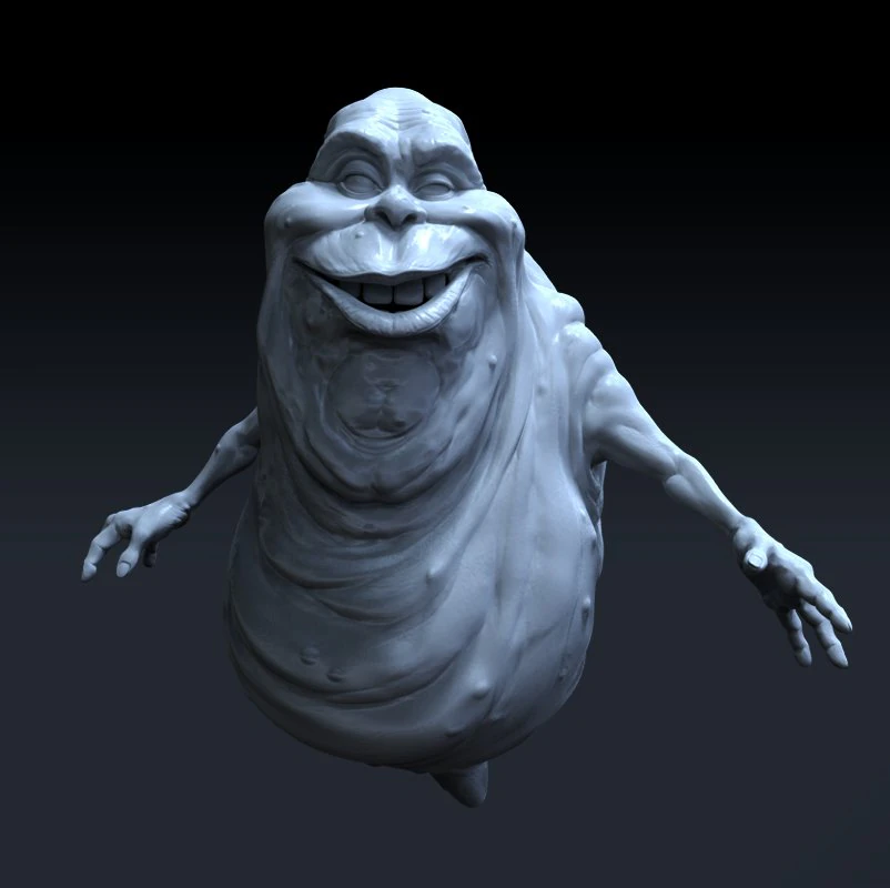ghostbusters slimer high polygon 3D Model .c4d .max .obj .3ds .fbx .stl .blend
