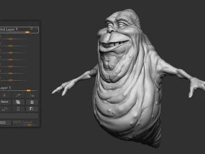 ghostbusters slimer high polygon 3D Model