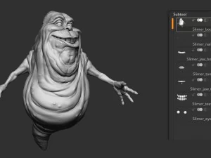 ghostbusters slimer high polygon 3D Model