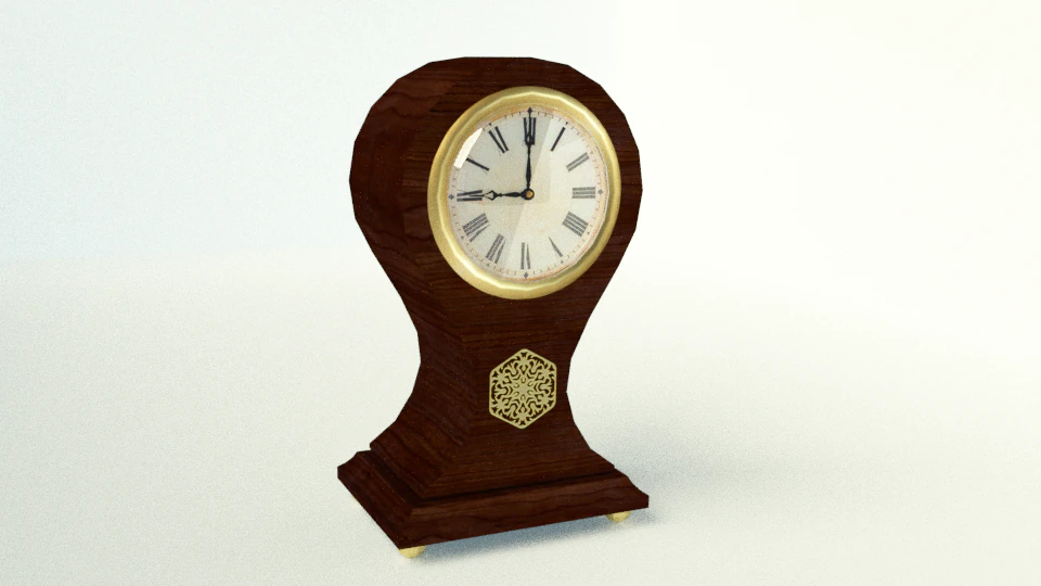 antique vintage clock 3D Model .c4d .max .obj .3ds .fbx .stl .blend 
