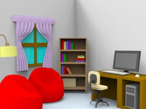 isometric home interior 3D Model