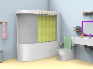 isometric home interior 3D Model