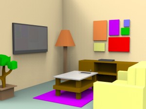 isometric home interior 3D Модель