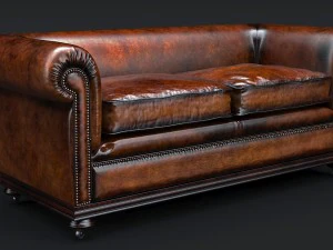 classic chesterfield sofa charles churchill 3D Model