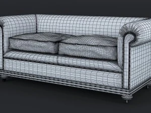 classic chesterfield sofa charles churchill 3D Model