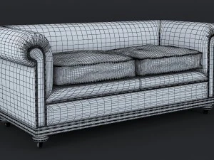 classic chesterfield sofa charles churchill 3D Model