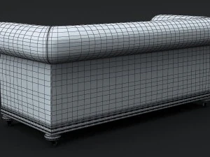 classic chesterfield sofa charles churchill 3D Model