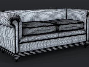 classic chesterfield sofa charles churchill 3D Model