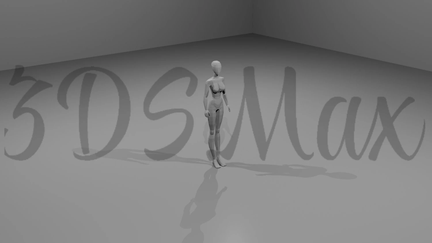 low-poly base mesh female 3D Model .c4d .max .obj .3ds .fbx .stl .blend