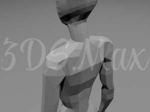 low-poly base mesh female 3D Model