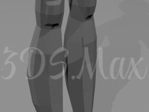 low-poly base mesh female 3D Model