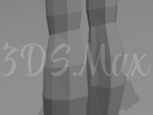 low-poly base mesh female 3D Model