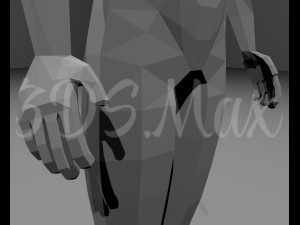 low-poly base mesh female 3D Model