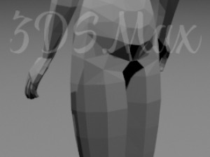 low-poly base mesh female 3D Model