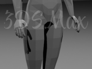 low-poly base mesh female 3D Model