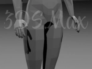 low-poly base mesh female 3D Model