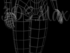 low-poly base mesh female 3D Model