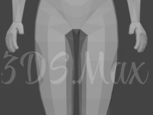 low-poly base mesh female 3D Model