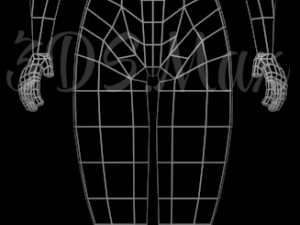 low-poly base mesh female 3D Model