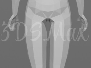 low-poly base mesh female 3D Model