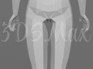 low-poly base mesh female 3D Model