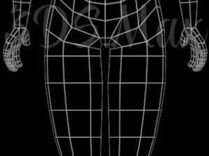 low-poly base mesh female 3D Model
