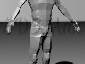 low-poly base mesh male 3D Model