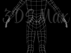 low-poly base mesh male 3D Model