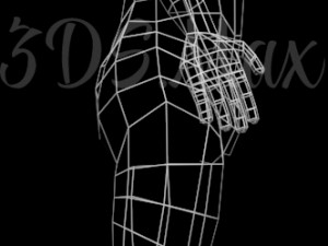 low-poly base mesh male 3D Model