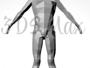 low-poly base mesh male 3D Model