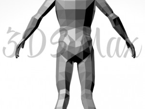low-poly base mesh male 3D Model