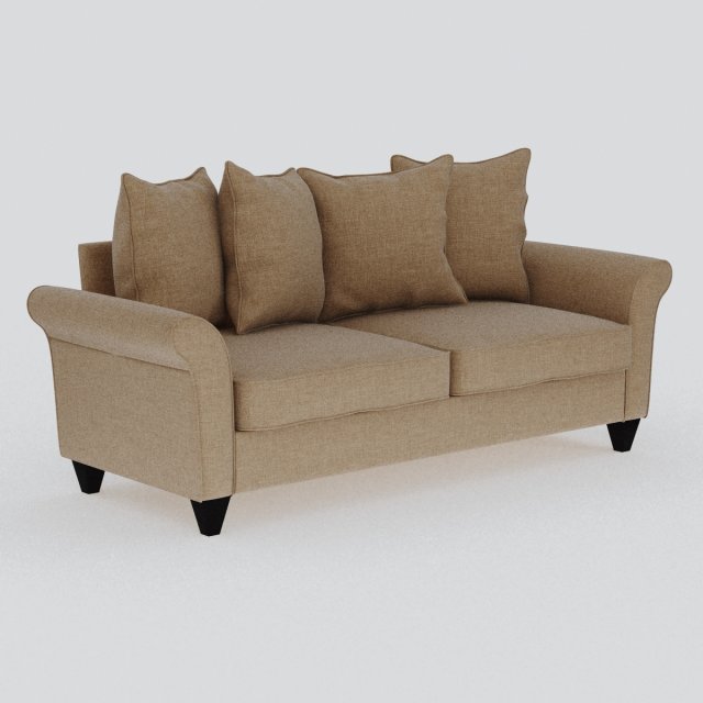 hayden beige polyester sofa 3Dモデル .c4d .max .obj .3ds .fbx .stl .blend 