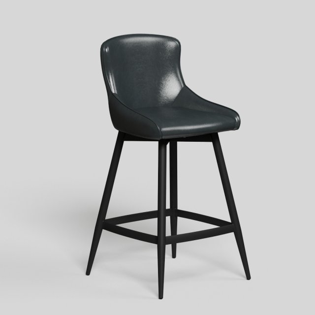 black swivel bar stool vr - ar - vray 34 render 3D Модель .c4d .max .obj .3ds .fbx .stl .blend 