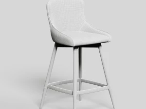 black swivel bar stool vr - ar - vray 34 render 3D Model