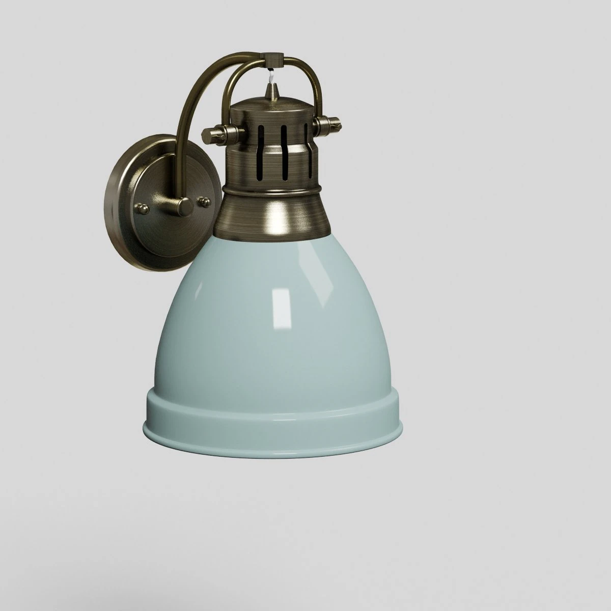 light aged brass 3D Model .c4d .max .obj .3ds .fbx .stl .blend 