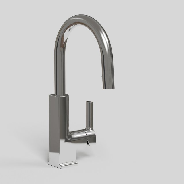 kitchen faucet reflex chrome 3D मॉडल .c4d .max .obj .3ds .fbx .stl .blend 