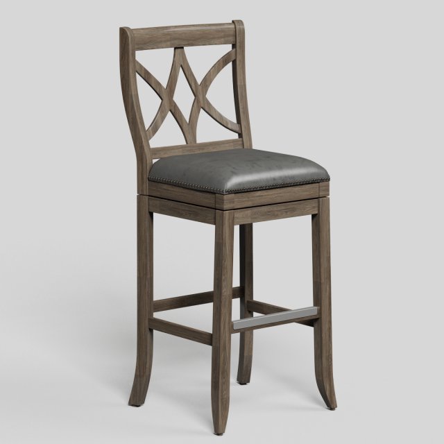stool bar cushioned 3D मॉडल .c4d .max .obj .3ds .fbx .stl .blend 