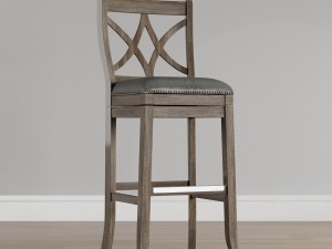 stool bar cushioned 3D मॉडल