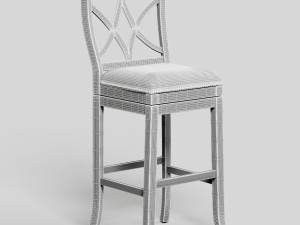 stool bar cushioned 3D मॉडल