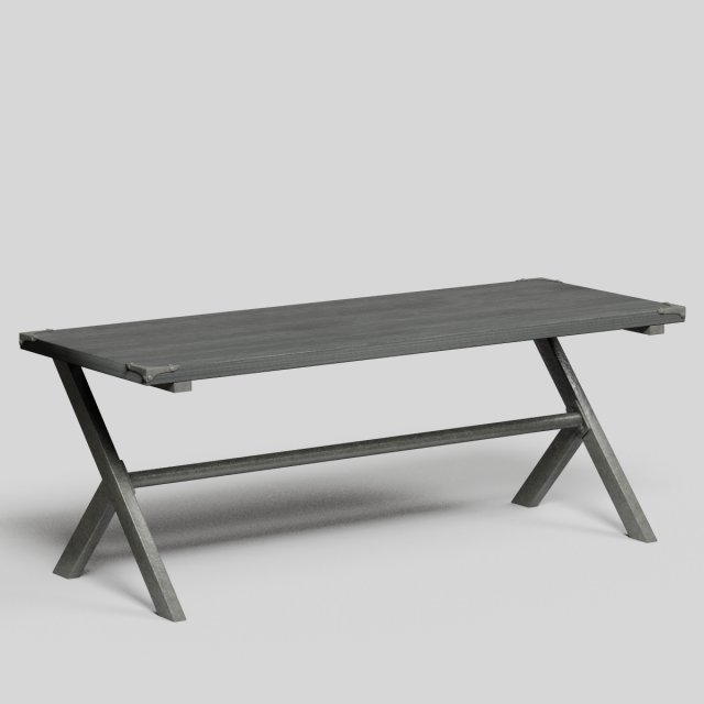 coffee table gray 3D 模型 .c4d .max .obj .3ds .fbx .stl .blend