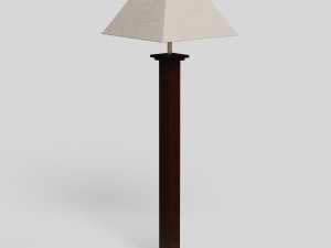 mahogany floor lamp Model 3D